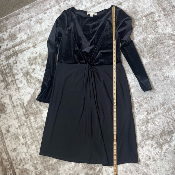 Michael Kors dress Women's Velvet Twist Sheath Dress in black SZ L NEW - Picture 9 of 11